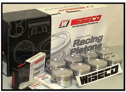 SBC CHEVY 383 WISECO FORGED PISTONS 4.040 -7.5cc RD DISH 5.7 ROD KP482A4