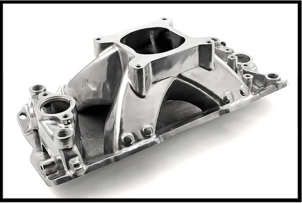 HI RISE SBC SINGLE PLANE SHINY FINISH INTAKE MANIFOLD 1-147-014