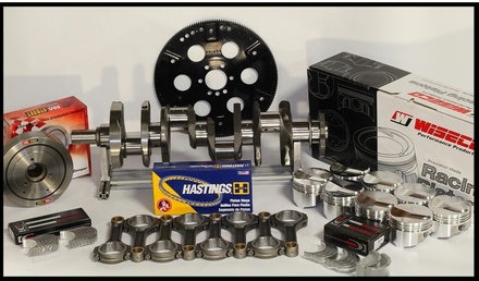 BBC CHEVY 496 ASSEMBLY SCAT & WISECO +30cc DOME 4.310 PISTONS 060 OVER 1PC RMS